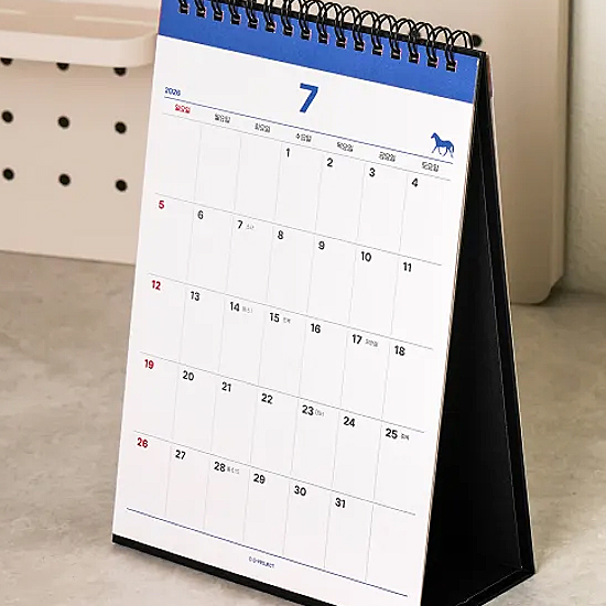 2026年 韓国 午年 卓上カレンダー