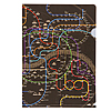 地下鉄路線図デザインクリアファイル