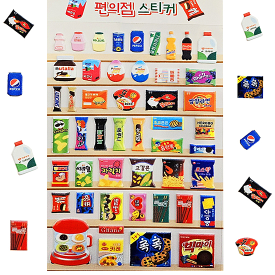 韓国 コンビニ もこもこ ステッカー